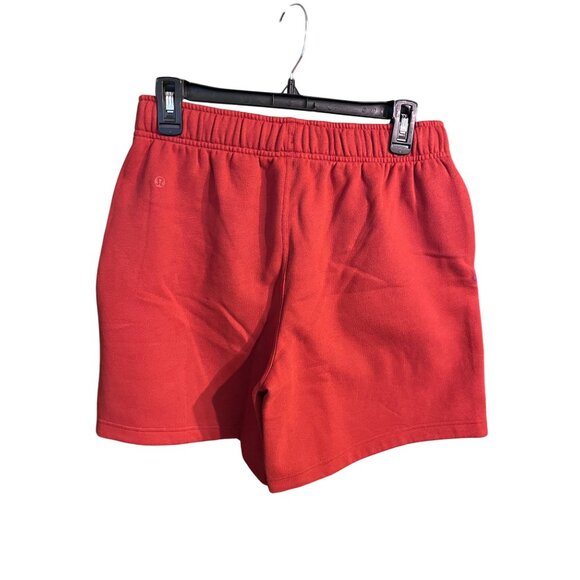 Lululemon Scuba Mid-Rise Oversized Shorts 7" Autumn Rust/Light Ivory Size S - Picture 3 of 6